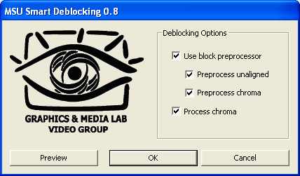 Screenshot for MSU Smart Deblocking VirtualDub plugin 0.8