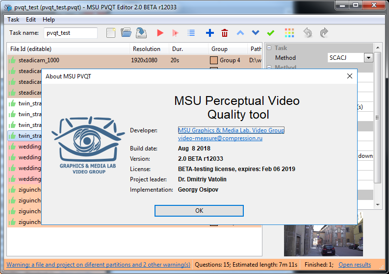 MSU Perceptual Video Quality Tool Windows 11 download