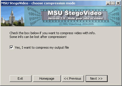 Choose compression mode